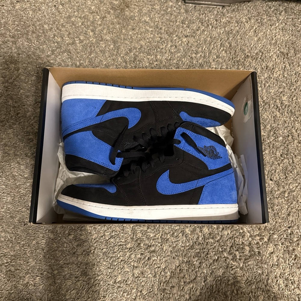 Jordan Black and Blue Sneakers